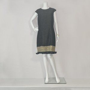 Nicole Miller Black and Gold Dress